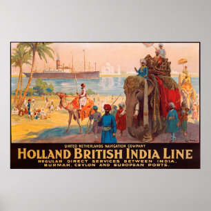 Indien fodrar, hyresvärden på elefant vid vatten poster