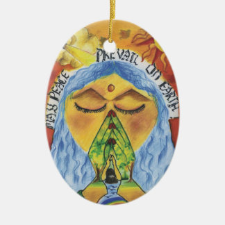 ~ Indien för ålder 11 för konstnärAnjali ~ Julgransprydnad Keramik