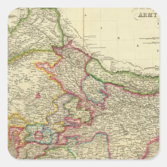 Indien Fyrkantigt Klistermärke (Framsida)