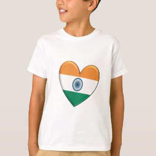 Indien hjärtaflagga t-shirt