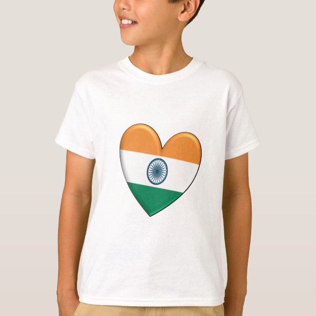 Indien hjärtaflagga tröja (Framsida)