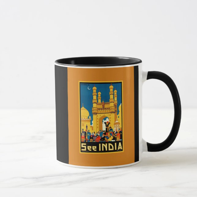 Indien Hyderabad vintage resor Mugg (Höger)