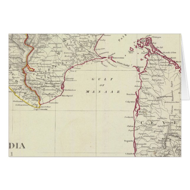 Indien I och Ceylon Hälsningskort (Framsidan Horizontal)