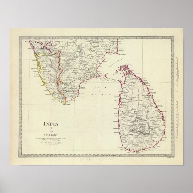 Indien I och Ceylon Poster (Framsidan)