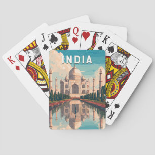 Indien Illustration Resa Konst Vintage Casinokort