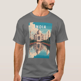 Indien Illustrationresor Konst Vintage vänner T Shirt
