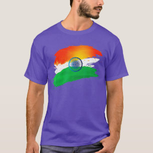 Indien Independence day 15 augusti Indiska Flagga  T Shirt