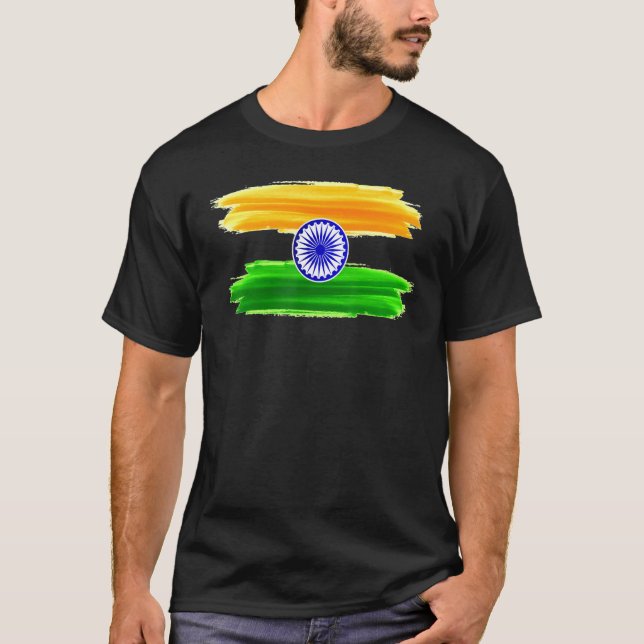 Indien Independence day den 15 augusti 1947 Indisk T Shirt (Framsida)