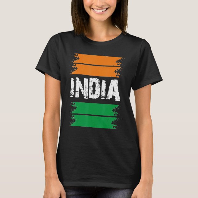 Indien Independence day den 15 augusti 1947 Indisk T Shirt (Framsida)