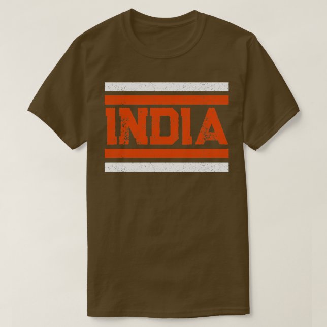 Indien independence day retro stil t shirt (Design framsida)