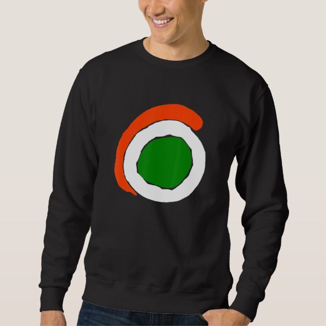 Indien  Indien Flagga  Indisk Flagga Indiska Karto Lång Ärmad Tröja (Framsida)