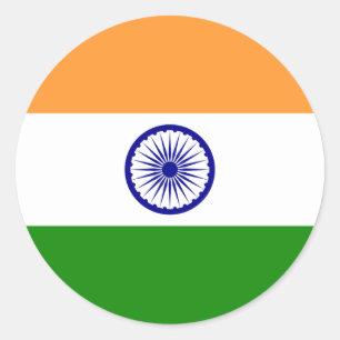 Indien Indien Runt Klistermärke