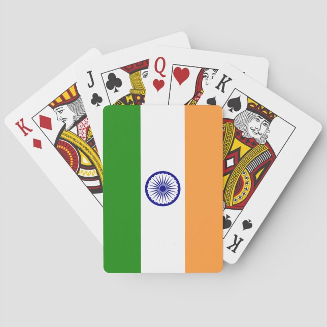 Indien (indier) flagga casinokort (Baksidan)