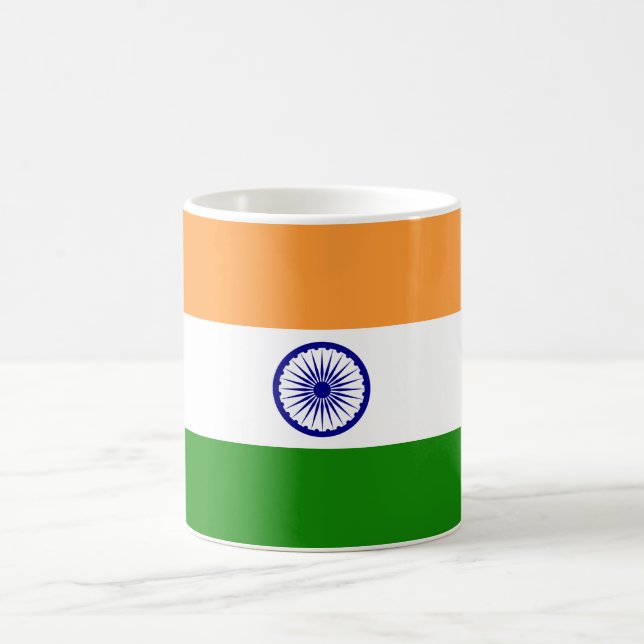 Indien (indier) flagga kaffemugg (Center)