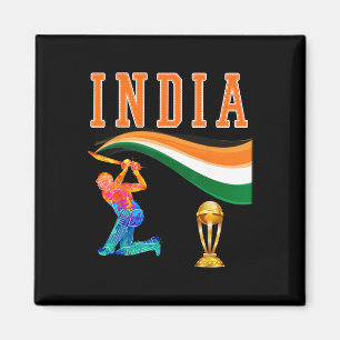 Indien Indisk Cricket Team Tröja Magnet