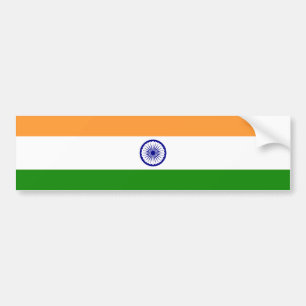 Indien/indisk flagga bildekal
