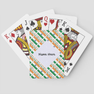 Indien Indisk Flagga Klinkad Personlig Casinokort