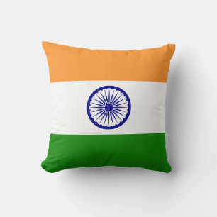 Indien (indiska) Flagga Kudde