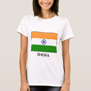 Indien (indiska) Flagga T Shirt