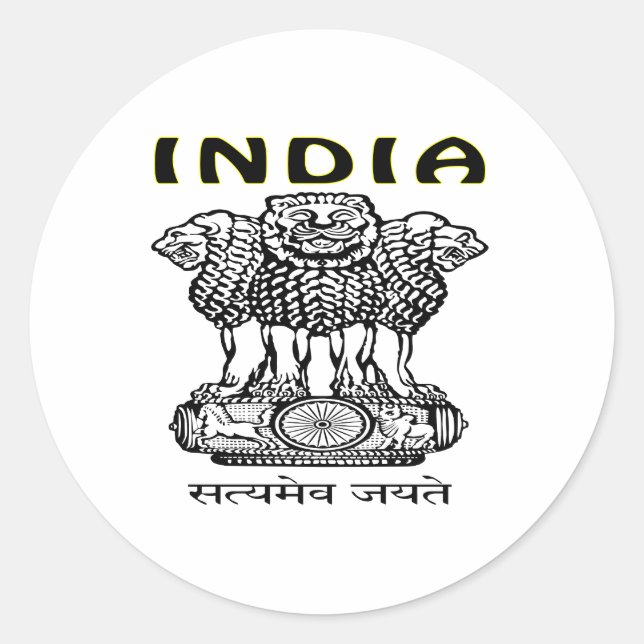 Indien Jackar Arm Runt Klistermärke (Framsida)
