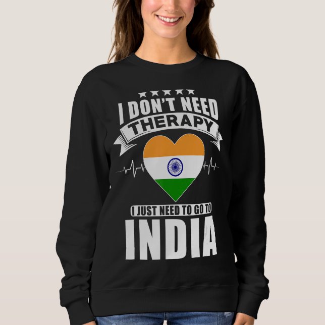 Indien jag inte behöver terapi jag bara behöver gå t shirt (Framsida)