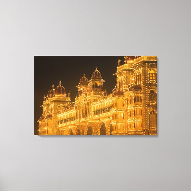 INDIEN, Karnataka, Mysore : Majarajas Palats (b. 2 Canvastryck (Framsida)