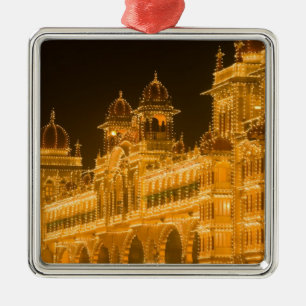 INDIEN, Karnataka, Mysore : Majarajas Palats (b. 2 Julgransprydnad Metall