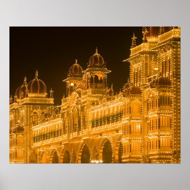 INDIEN, Karnataka, Mysore : Majarajas Palats (b. 2 Poster (Framsidan)