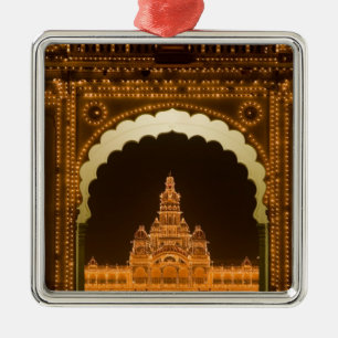 INDIEN, Karnataka, Mysore : Majarajas palats (b. 3 Julgransprydnad Metall