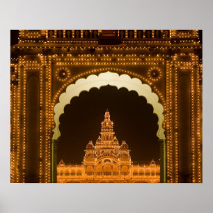 INDIEN, Karnataka, Mysore : Majarajas palats (b. 3 Poster