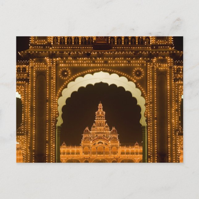 INDIEN, Karnataka, Mysore : Majarajas palats (b. 3 Vykort (Framsida)
