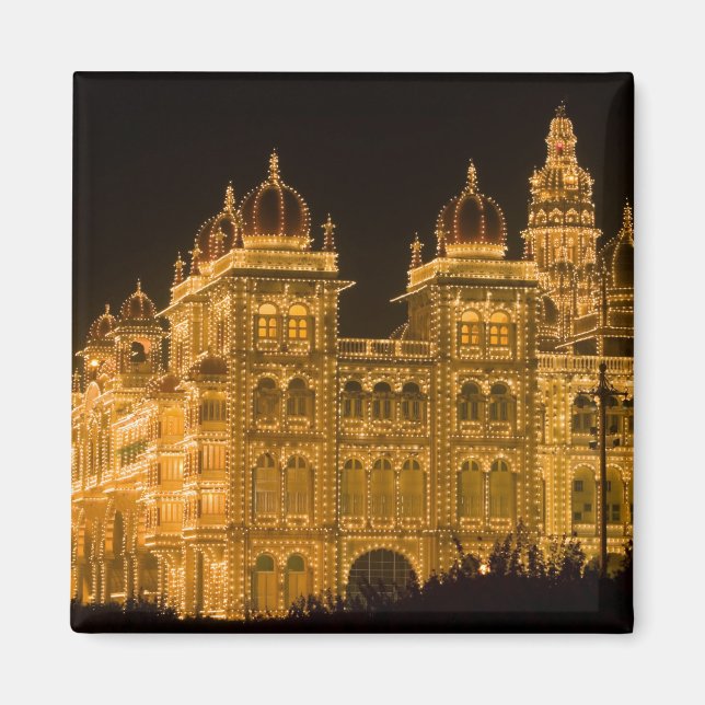 INDIEN, Karnataka, Mysore : Majarajas palats (b. Magnet (Framsidan)
