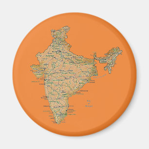 Indien kartamagnet magnet