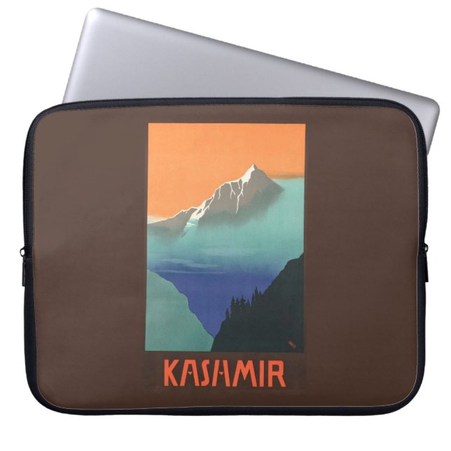 Indien (Kashmir) Travel Poster laptop sleeve (Framsidan)
