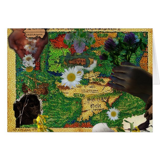 Indien & Kuba Hälsningskort (Framsidan Horizontal)