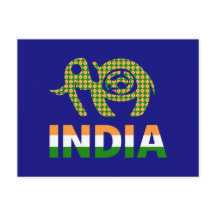 Indien, målad elefant