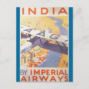 Indien med Imperial Airways Vykort
