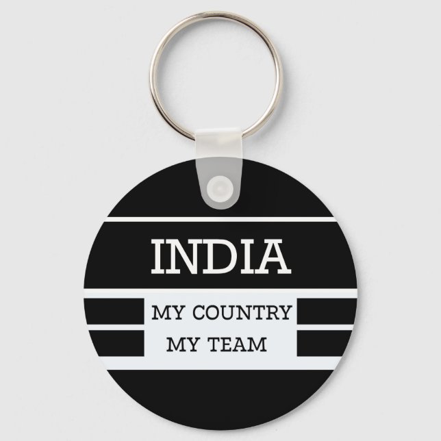 Indien Mitt Land Mitt Lag Koncept Nyckelring (Framsida)