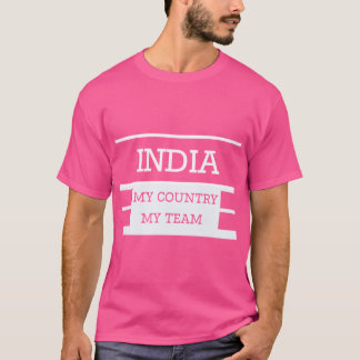 Indien Mitt Land Mitt Lag Koncept T Shirt