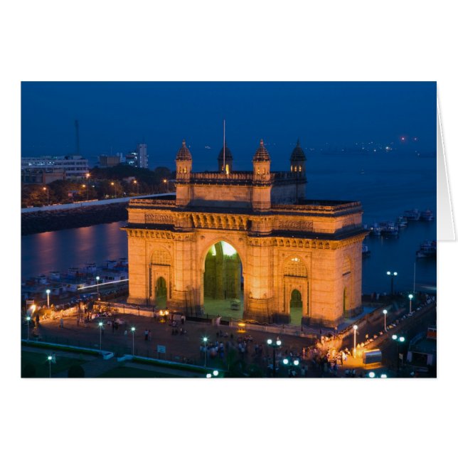INDIEN, Mumbai (Bombay): Gateway of India / Hälsningskort (Framsidan Horizontal)