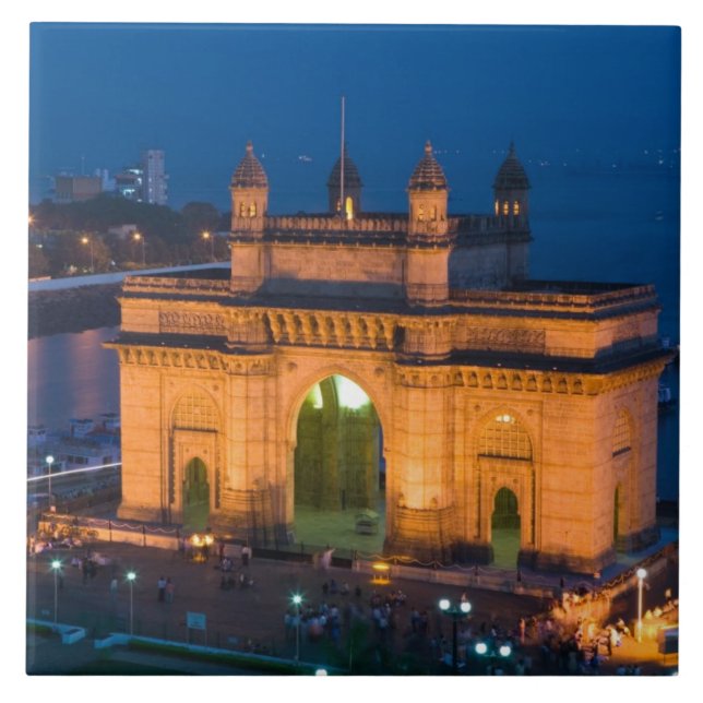 INDIEN, Mumbai (Bombay): Gateway of India / Kakelplatta (Framsidan)