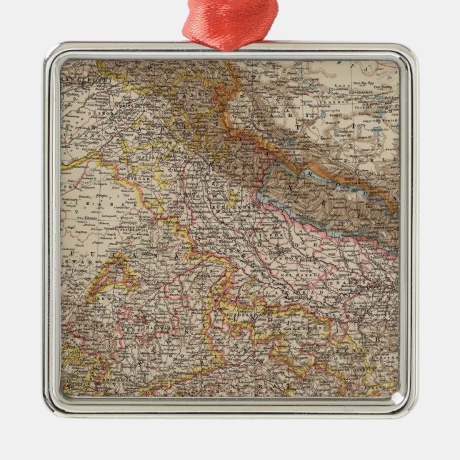 Indien, norra julgransprydnad metall (Framsidan)