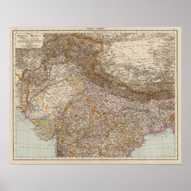 Indien, norra poster (Framsidan)