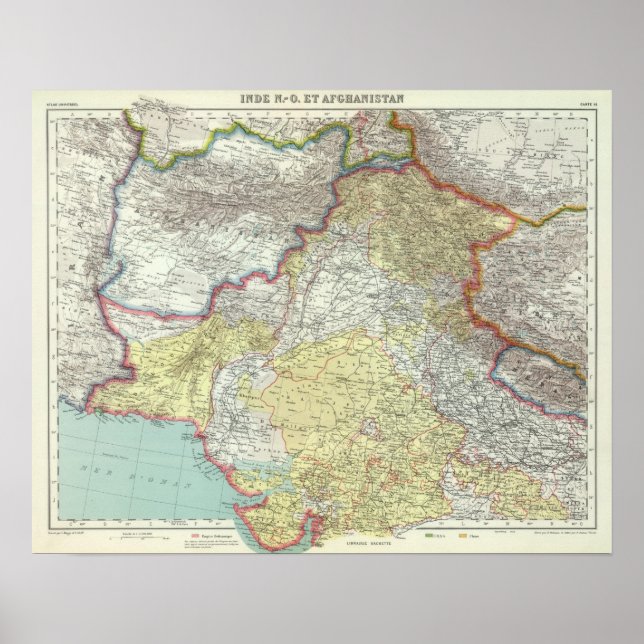 Indien och Afghanistan Poster (Framsidan)