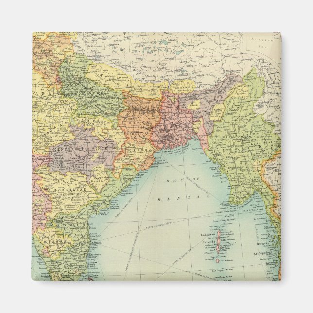 Indien och Farther India politiskt Magnet (Framsidan)