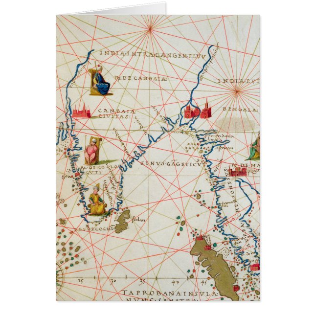 Indien och Malaysia Hälsningskort (Framsidan)