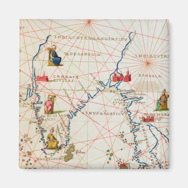 Indien och Malaysia Magnet (Framsidan)