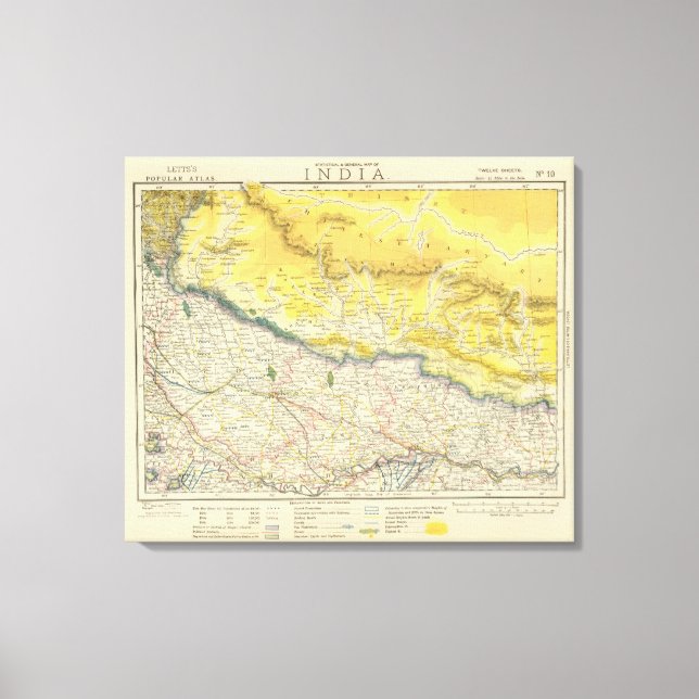 Indien och Nepal Canvastryck (Framsida)