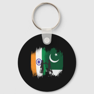 Indien Och Pakistan Cricket Patriotisk Present För Nyckelring