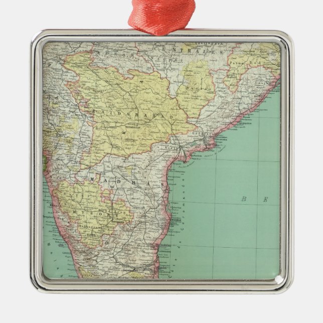 Indien och Sri Lanka 2 Julgransprydnad Metall (Framsidan)